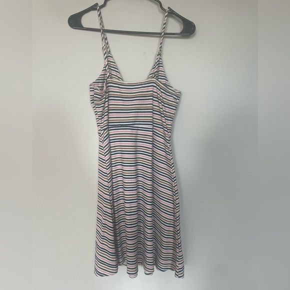 “Dress Up” Boutique Rainbow Striped Mini Dress; Size Small - Picture 2 of 3